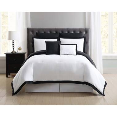 Vera Wang Zig Zag White Reversible Modern & Contemporary Comforter